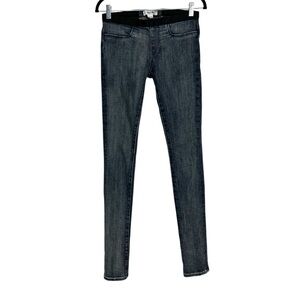 Helmut Lang Pull On Skinny Jeans Sz 26 Ankle Distress Wash